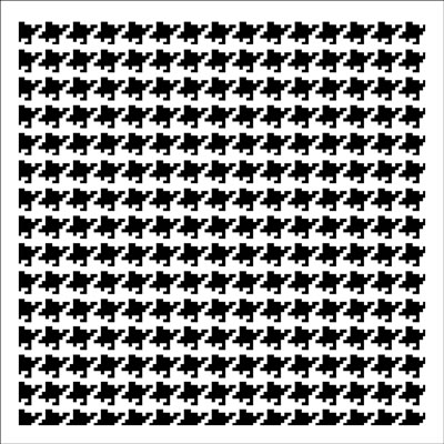 The Crafters Workshop - 6x6 Template - Houndstooth  (sold in 3's)